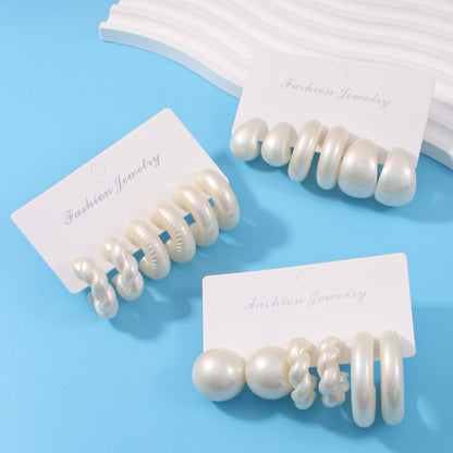 ATYWS – Lot de 9 Boucles d'oreilles rétro en CCB avec design créatif et finition haut de gamme