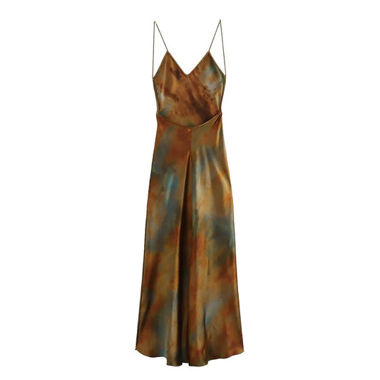 ATYWS - Robe imprimée en satin