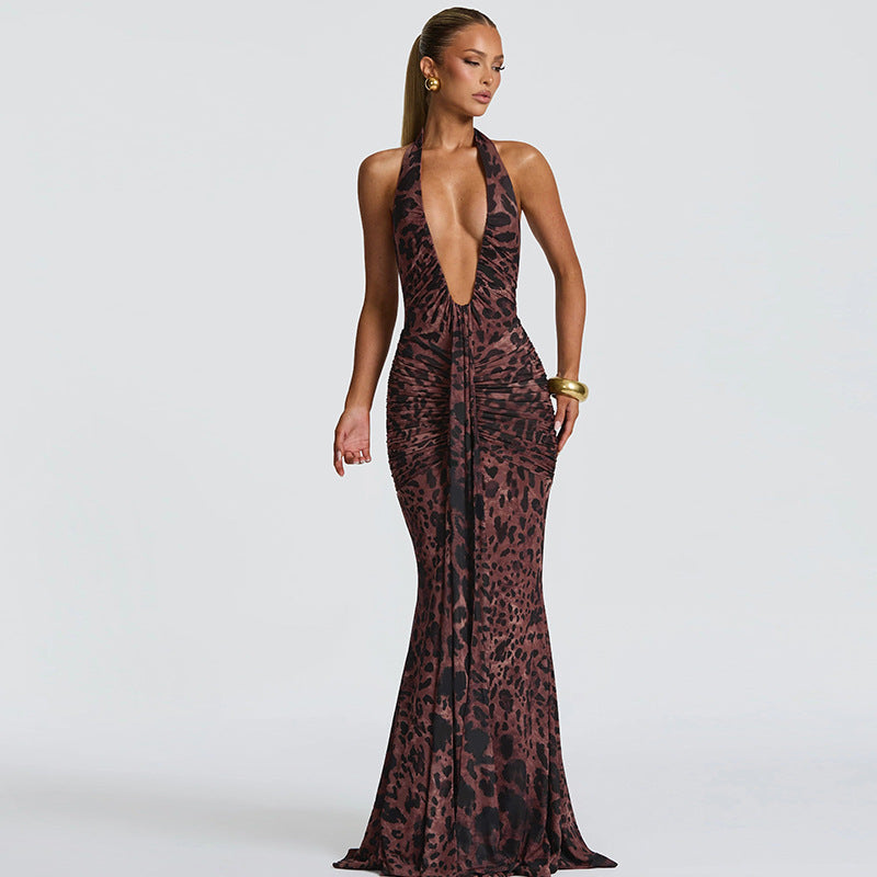 Boo – Robe Rosetta Maxi Leopard Print