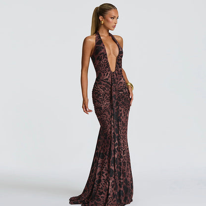 Boo – Robe Rosetta Maxi Leopard Print