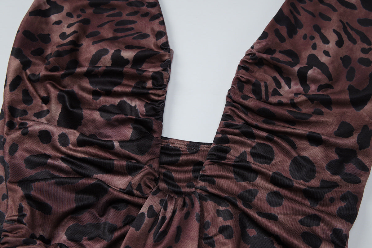 Boo – Robe Rosetta Maxi Leopard Print