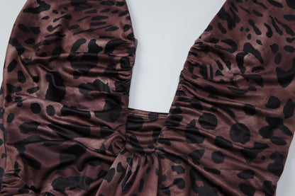 Boo – Robe Rosetta Maxi Leopard Print