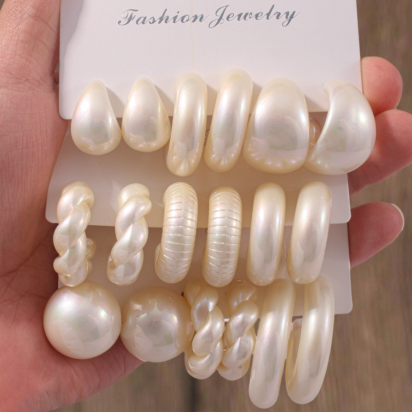 ATYWS – Lot de 9 Boucles d'oreilles rétro en CCB avec design créatif et finition haut de gamme