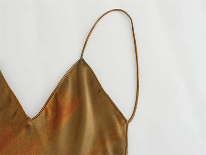 ATYWS - Robe imprimée en satin
