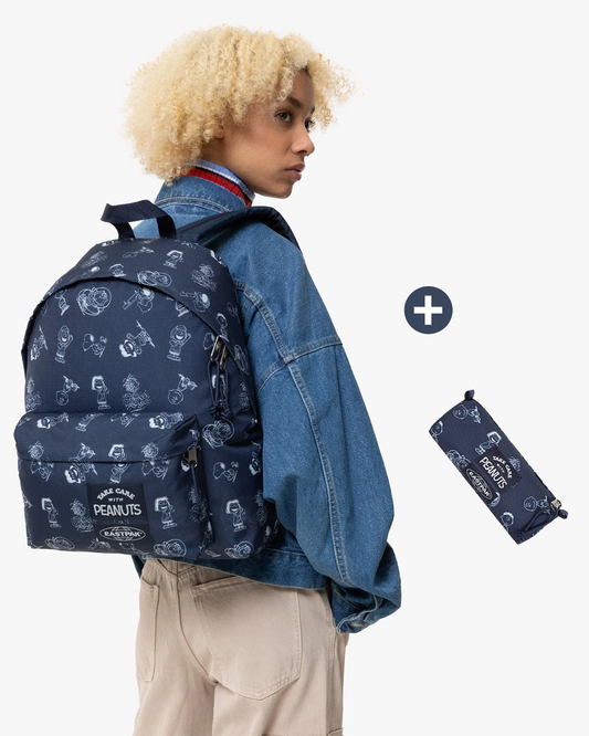 Eastpak Padded Pak'R + Trousse Benchmark - Peanuts Navy