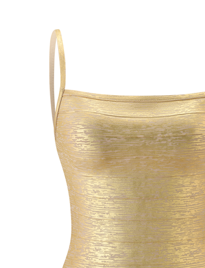 TIGER MIST - MIDORI METALLIC MINI BANDAGE DRESS