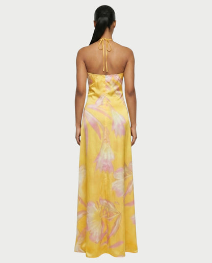 Sixtylia - Robe Satinée Imprimée Floral