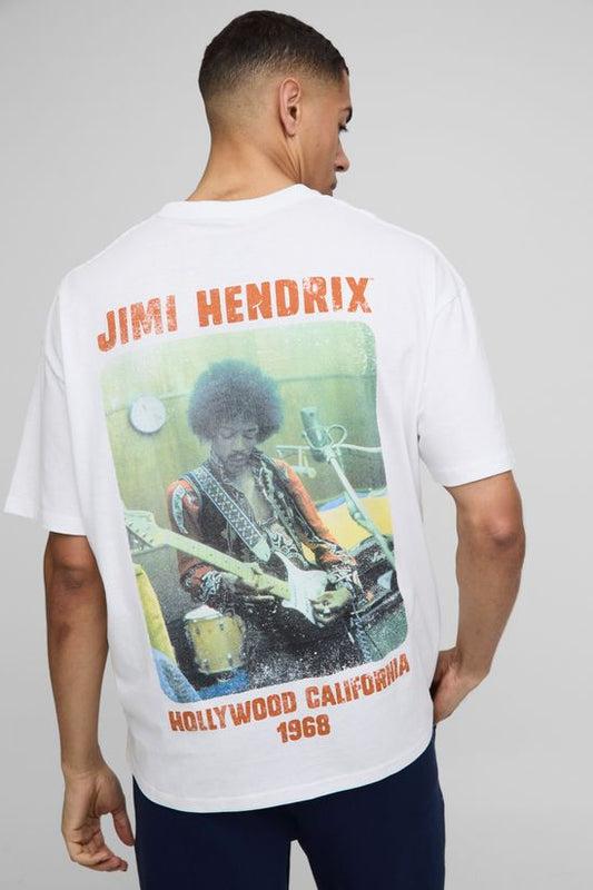 BoohooMAN - Oversized Jimi Hendrix License Printed T-Shirt