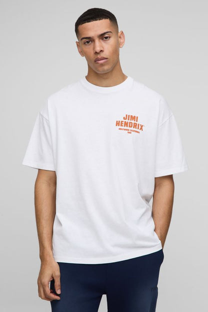 BoohooMAN - Oversized Jimi Hendrix License Printed T-Shirt