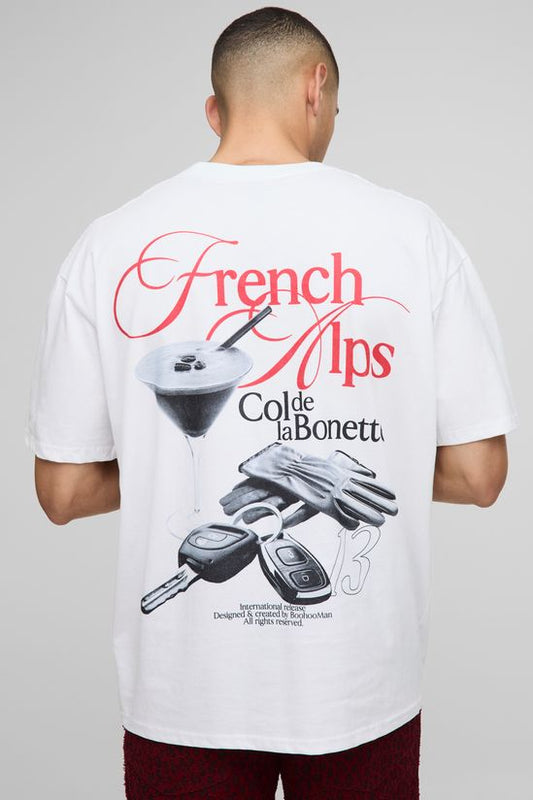 boohooMAN – T-shirt oversize Espresso French Alps