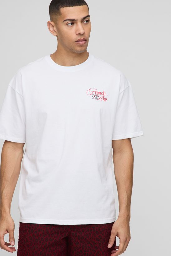 boohooMAN – T-shirt oversize Espresso French Alps