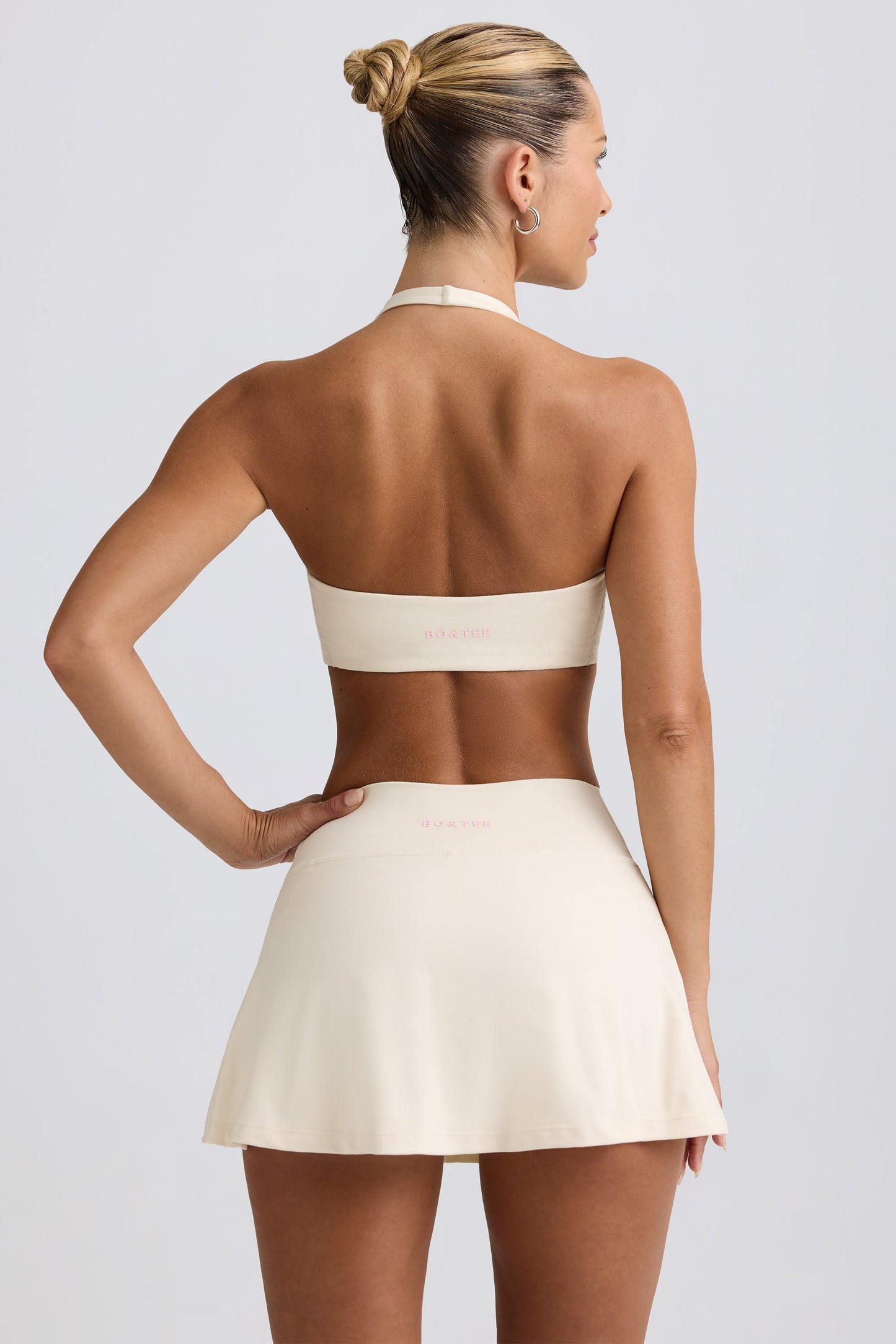 Bo+Tee - Brushed Jersey Crossover Mini Skort
