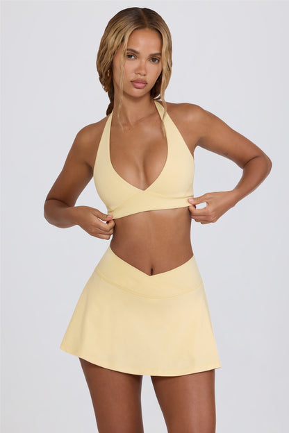 Bo+Tee - Brushed Jersey Crossover Mini Skort