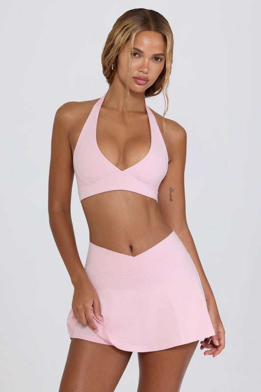 Bo+Tee - Brushed Jersey Crossover Mini Skort