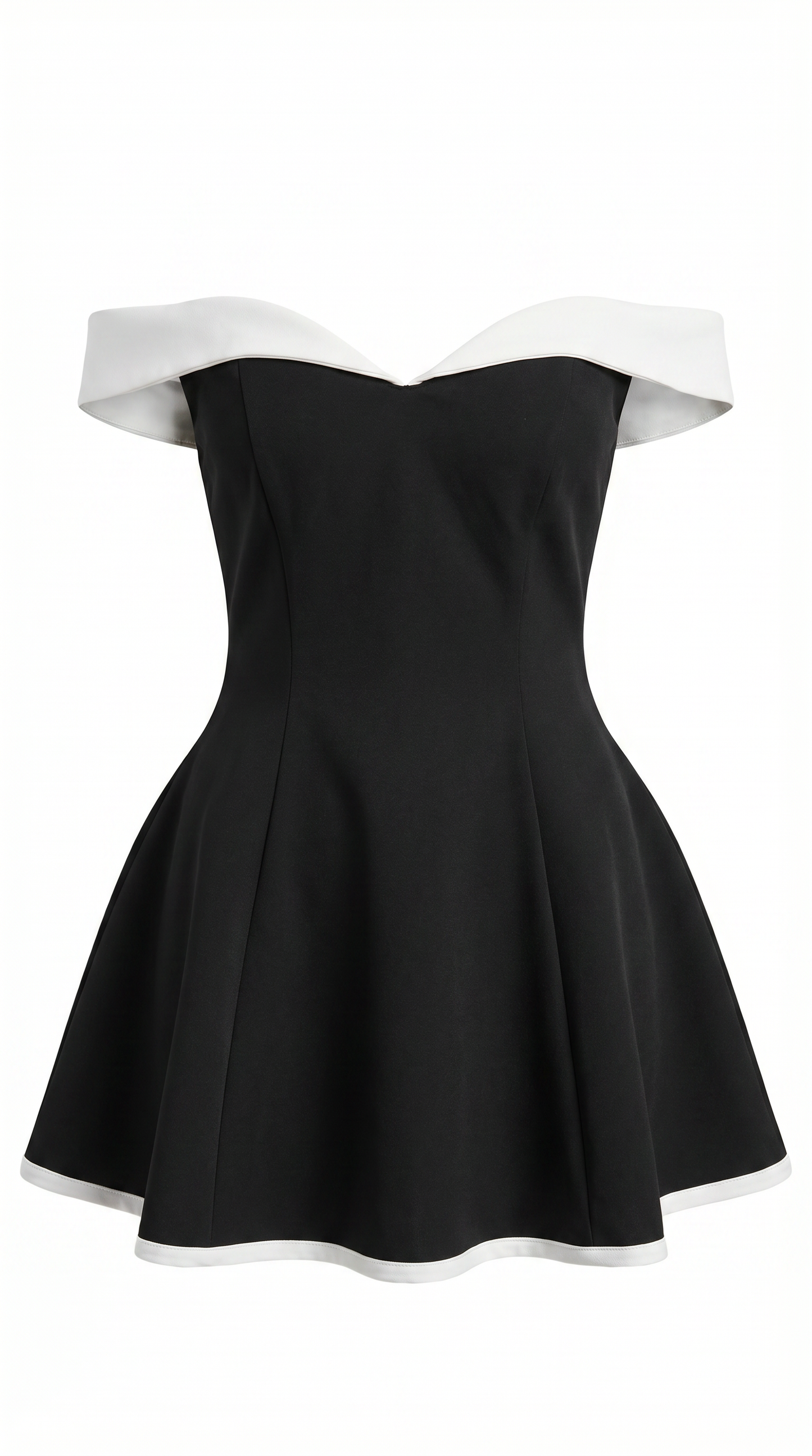 Ramona – Babydoll mini dress à corset contrasté et bretelles ajustables