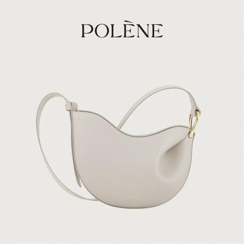 Polène – Dupe Sac à bandoulière en cuir véritable avec texture en relief et design moderne