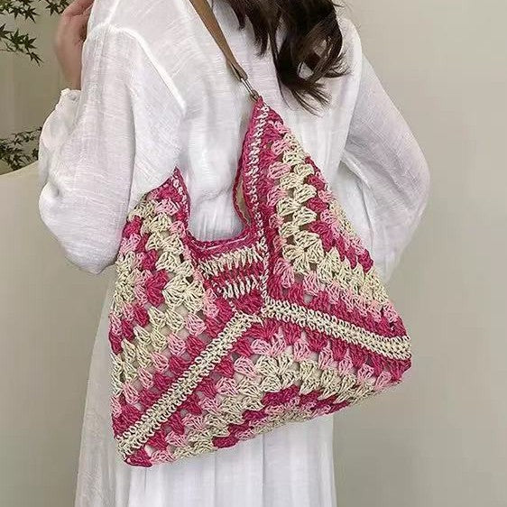 ATYWS – Sac à bandoulière en paille tissée avec design frais et usage quotidien
