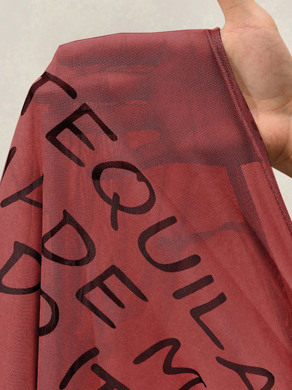 SHEIN – T-shirt graphique transparent en maille à manches courtes