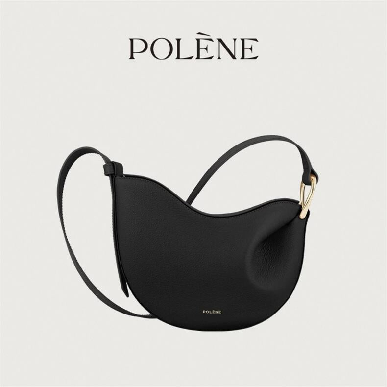 Polène – Dupe Sac à bandoulière en cuir véritable avec texture en relief et design moderne