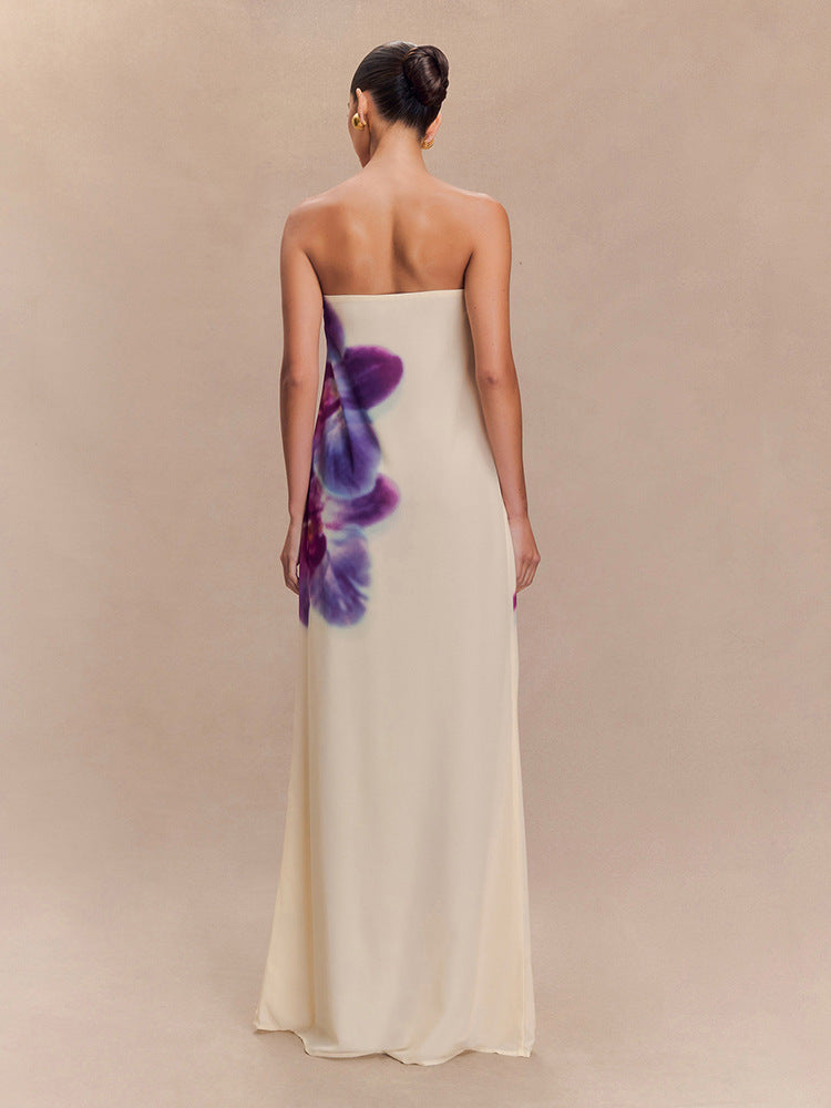 ATYWS – Robe longue ample sans manches à imprimé floral et idéale pour l'été