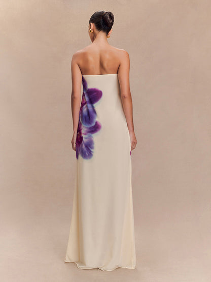 ATYWS – Robe longue ample sans manches à imprimé floral et idéale pour l'été