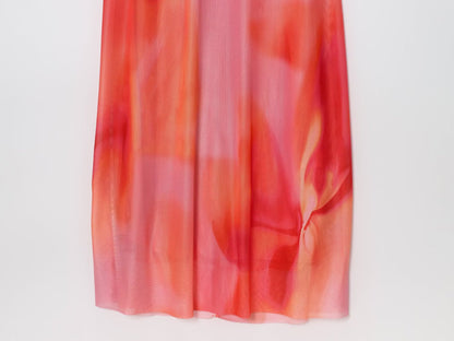 ZARA – Robe longue imprimée avec écharpe et coupe fluide