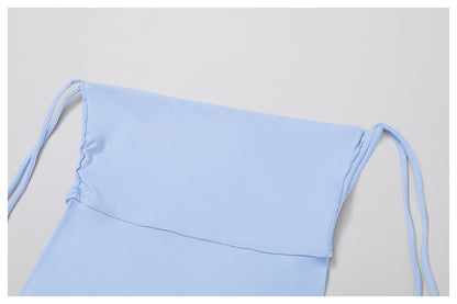 iGYM – Ensemble de yoga en haute élasticité avec gilet et pantalon évasé