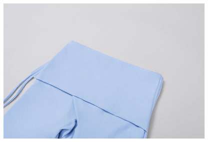 iGYM – Ensemble de yoga en haute élasticité avec gilet et pantalon évasé