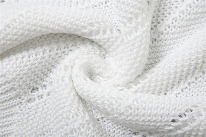 ATYWS – Robe tricot V à dos nu avec lien et coupe ajustée