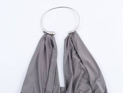 ZAA – Robe longue à col bijou et coupe fluide