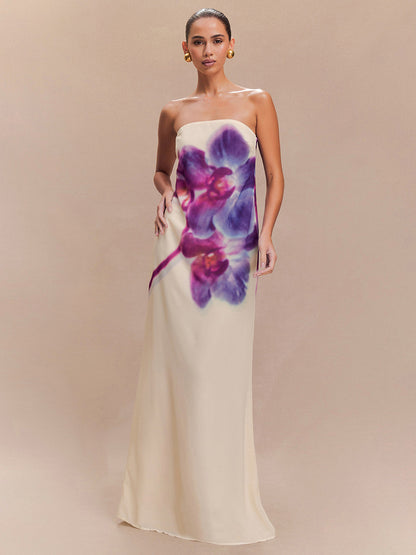 ATYWS – Robe longue ample sans manches à imprimé floral et idéale pour l'été