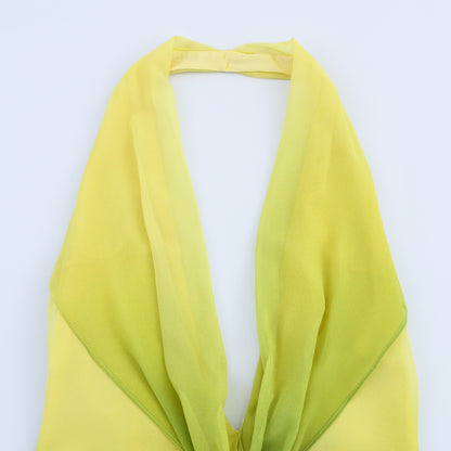 ZARA - Robe longue à fleurs avec décolleté dos nu et lien décoratif