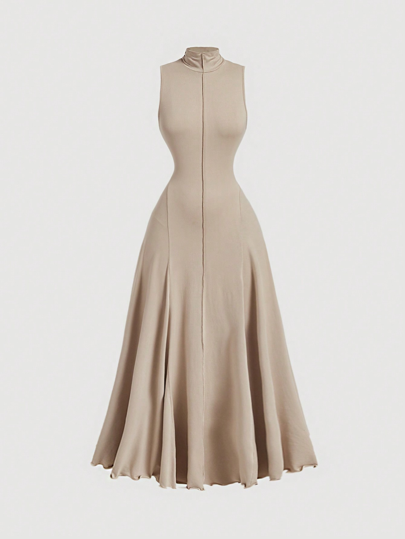 SHEIN MOD – Robe Longue Minimaliste Sans Manches à Col Montant