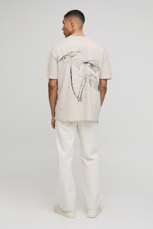 Boohoo - T-shirt oversize fleuri à col montant