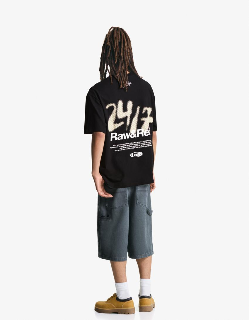 Bershka - T-shirt manches courtes imprimé