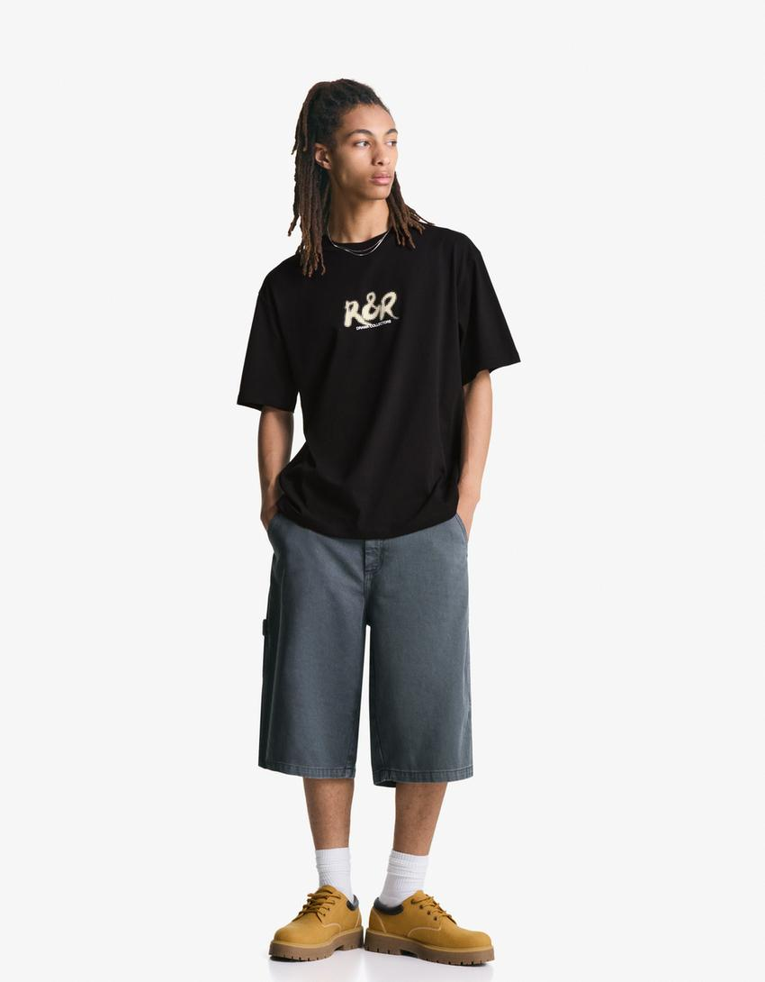 Bershka - T-shirt manches courtes imprimé