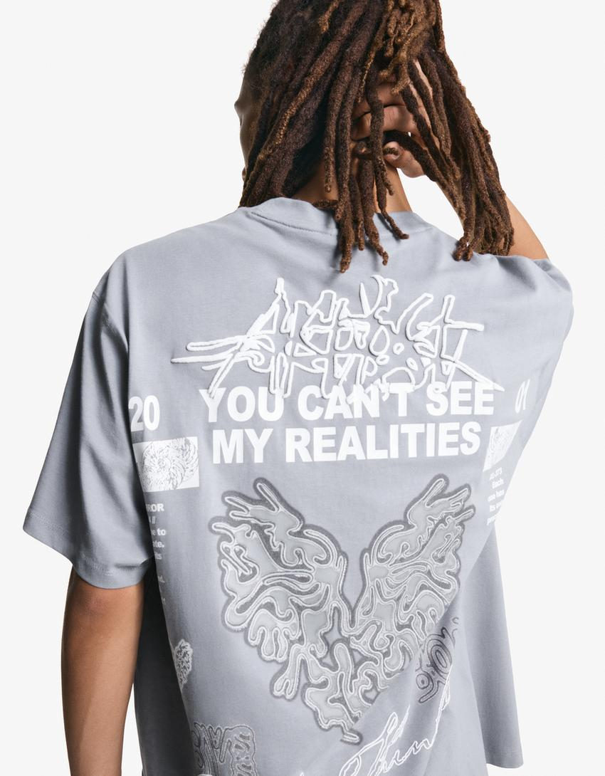 Bershka - T-shirt manches courtes imprimé