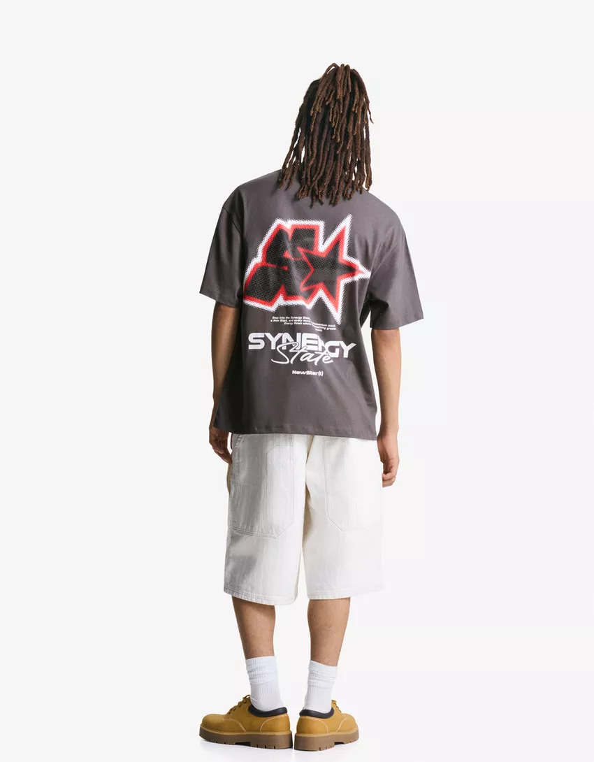 Bershka - T-shirt manches courtes imprimé