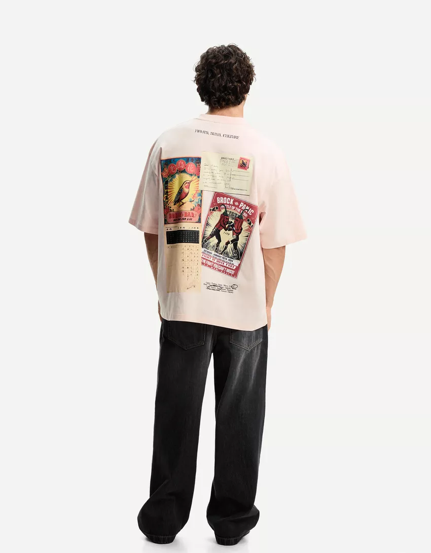 Bershka - T-shirt manches courtes imprimé