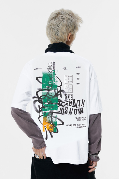 Pull&Bear - T-shirt blanc motif STWD