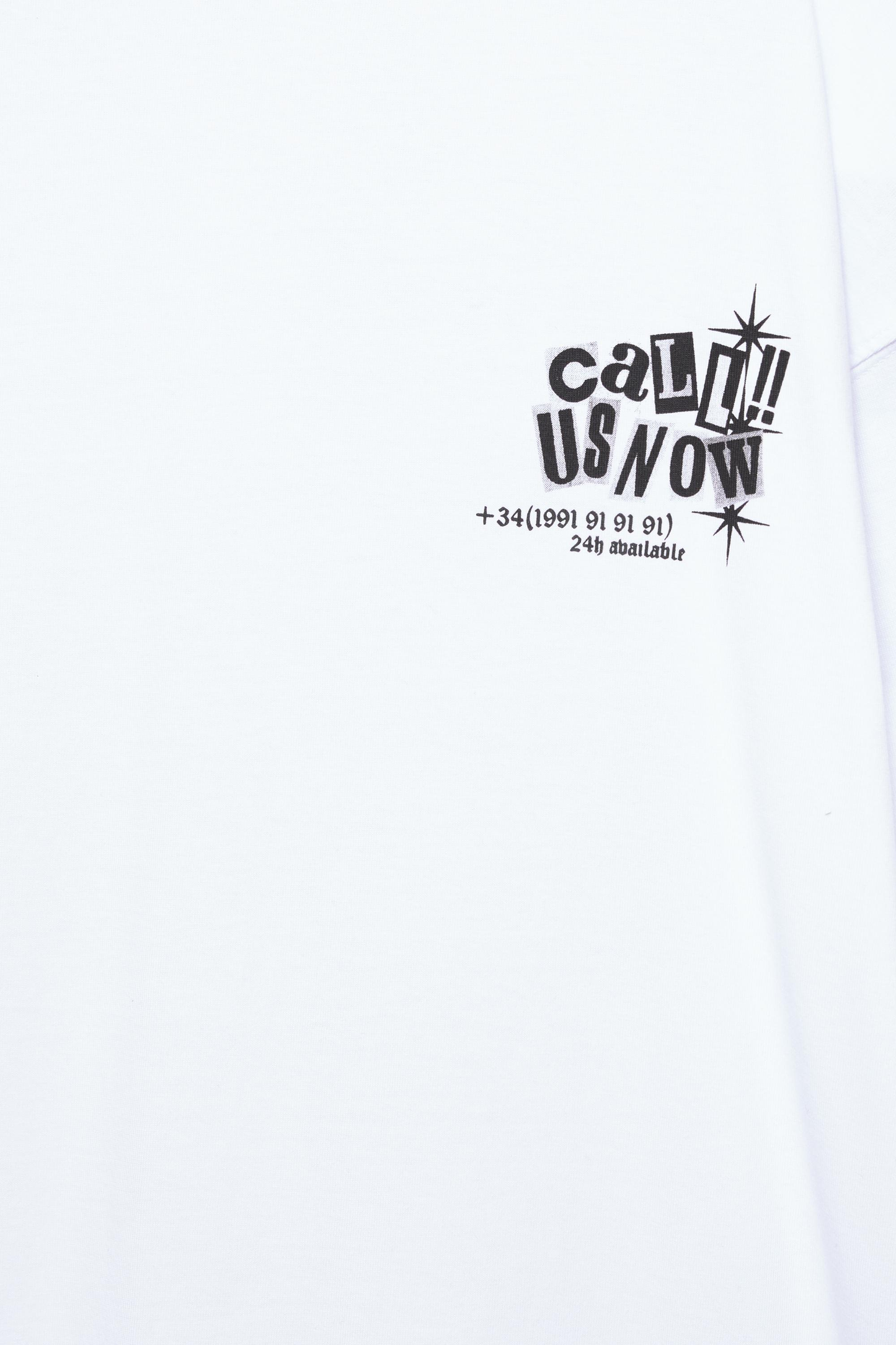 Pull&Bear - T-shirt blanc motif STWD