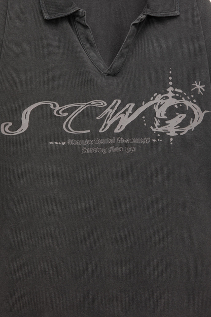 Pull&Bear - Polo STWD finition délavée