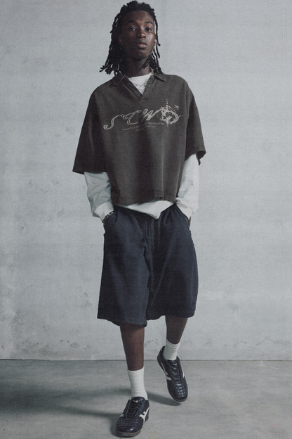 Pull&Bear - Polo STWD finition délavée