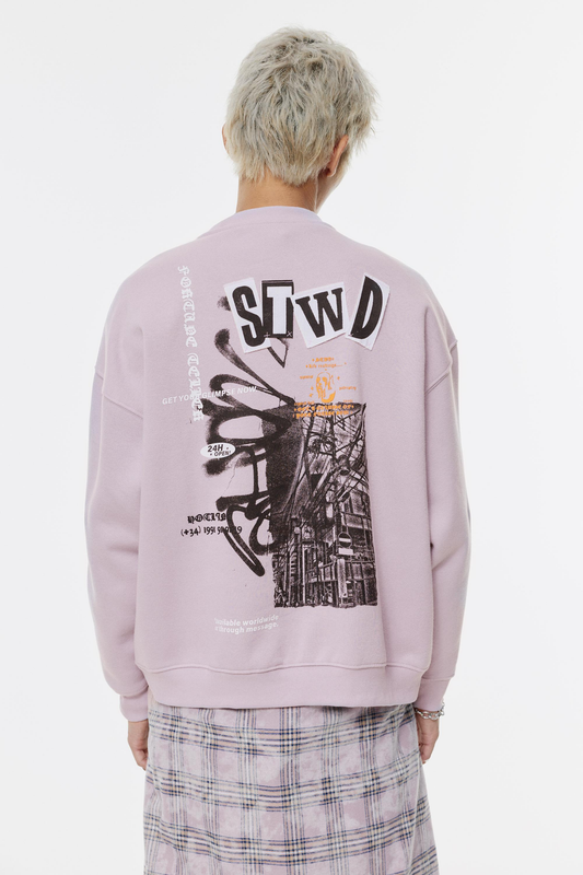 Pull&Bear - Sweat STWD motif bâtiment