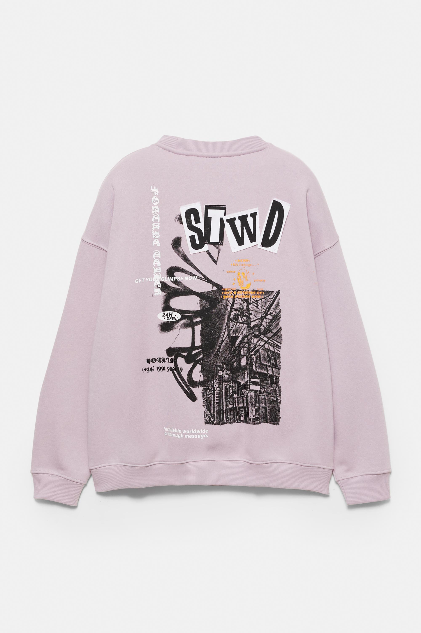 Pull&Bear - Sweat STWD motif bâtiment