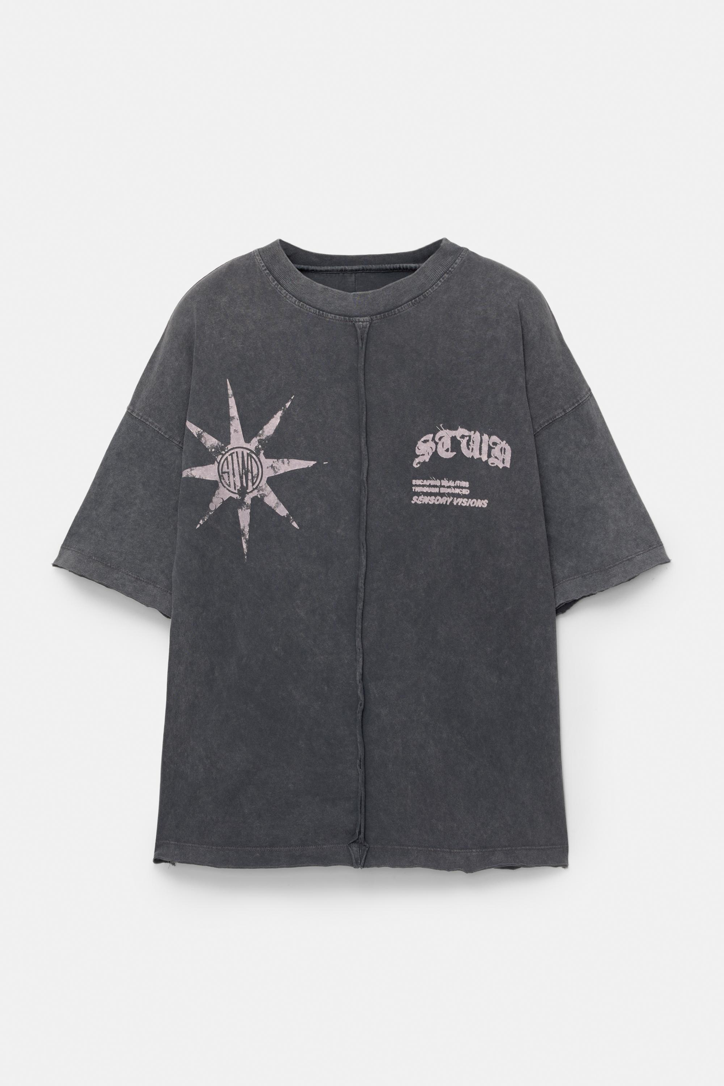 Pull&Bear - T-shirt à manches courtes usé