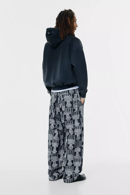 Pull&Bear - Jeans jogger baggy imprimé