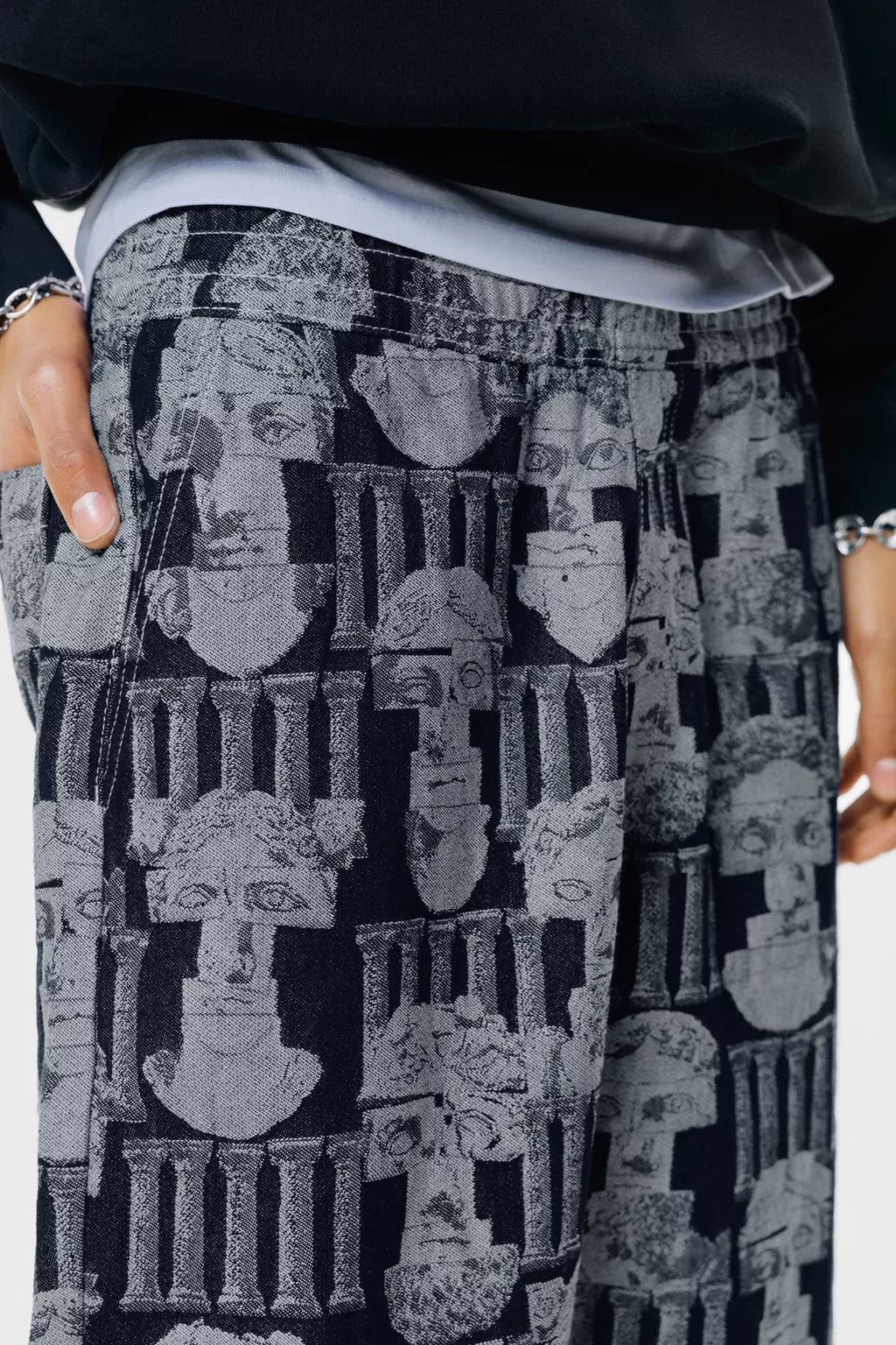 Pull&Bear - Jeans jogger baggy imprimé