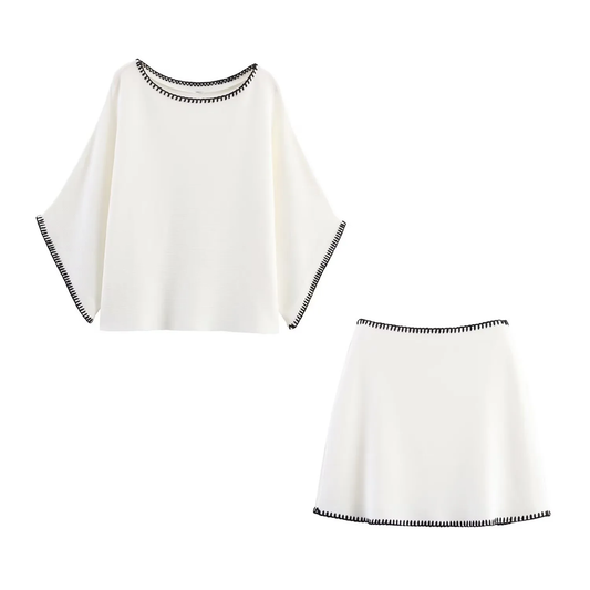 Zara - Ensemble à surpiqûres Contrastantes