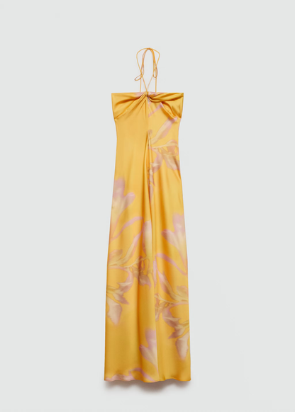 Sixtylia - Robe Satinée Imprimée Floral